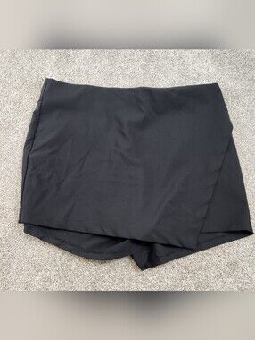 Torrid Faux Wrap Skort Women's Size 3 Black Pull On Stretchable